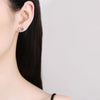 KUTPF 4mm Gra Certified Moissanite Diamond Stud Earrings S925 Sterling Silver Heart-shape Ear Studs for Women Girlfriend Gift - Rokshok