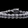 Pear Cut full Moissanite tennis Bracelet for women 925 Sterling Silver Plated 18k Gold Waterdrop shape diamond Wedding Bracelets - Rokshok