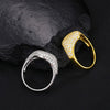 KNOBSPIN D VVS All Moissanite Ring 925 Sterling Silver Plated 18k White Gold Fine Jewelry Engagement Wedding Rings for Women Man - Rokshok