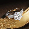 KNOBSPIN D VVS1 3ct Moissanite Rings for Women s925 Sterling Silver Engagement Wedding Sparkling Lab Diamond Ring - Rokshok