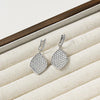 Luxury 3 Carat Full Moissanite Diamond Drop Earrings Geometric Leaf 925 Sterling Silver Plate 18k Gold Stud Earring for Women - Rokshok