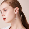 KUTPF Long Waterdrop Moissanite Diamond Earrings 100% 925 Sterling Silver Pear Tassel Drop Earrings Fashion Jewelry for Women - Rokshok