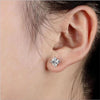 Princess Cut Square Moissanite Diamond Stud Earrings - Rokshok
