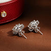KNOBSPIN All Moissanite Earrings for Women Man 2 in 1 Classic Trendy Wedding Party Jewelry GRA 925 Sterling Silver Studs Earring - Rokshok