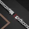 8mm Cuban Link Chain bracelet with Moissanite Diamonds - Rokshok