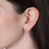 Star Moissanite Stud Earrings 5mm D Color VVS1 Round Cut Lab Diamond GRA Certified 925 Sterling Silve Simple Earring For Women - Rokshok