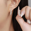 KNOBSPIN D VVS1 Moissanite Earring 925 Sterling Silver Plated 18k White Gold Fine Jewelry with GRA Wedding Earrings for Women - Rokshok
