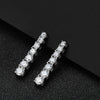 Long Tassel Moissanite Drop Earrings for Women 925 Sterling Silver 3-5mm D VVS1 Full Diamond Stud Earring with Certificates - Rokshok