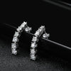 KNOBSPIN D VVS1 Moissanite Pandent Earrings for Woman Wedding Jewely with GRA s925 Sterling Sliver Plated 18k White Gold Earring - Rokshok