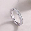 KNOBSPIN D VVS1 All Moissanite Ring S925 Silver Plated 18k White Gold Fine Eternity Bands Engagement Wedding Rings for Women Man - Rokshok