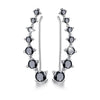 Original Row Moissanite Drop Earrings for Women 925 Sterling Silver Fine Jewelry Diamond Size Gradient Earring with Certificates - Rokshok