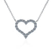 Sparking Moissanite Necklace Heart Pendant