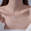 Signs of The Zodiac Moissanite Diamond Pendant Necklaces for Women 100% S925 Sterling Silver Plated 18k Gold Clavicle Neck Chain - Rokshok