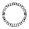 KUTPF 3mm Round Bubble Moissanite Diamond Rings Band S925 Sterling Silver Stackable Eternity Wedding Engagement Ring for Women - Rokshok