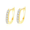 KNOBSPIN 925 Sterling Silver Moissanite Earrings for Women Real D Color VVS1 Diamonds with GRA Certificate Huggie Hoop Earring - Rokshok