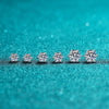 KNOBSPIN Moissanite Stud Earrings 14K White Gold Plated Sterling Silver D VVS1 Lab Diamond 6 Claws Round Ear Studs For Women - Rokshok